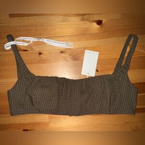 BNWT My Mum Made It Rosette Check bra in ivy check